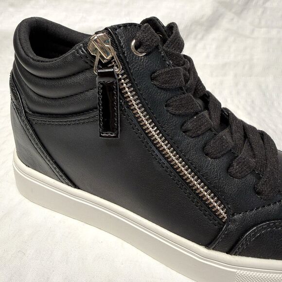 Nine West Women’s Tons High Top Hidden Wedge Sneakers Black Size 5.5M Shoes - Picture 9 of 11